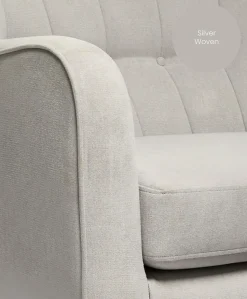 Hilston Cuddle Chair - Silver Woven