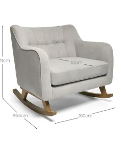 Hilston Cuddle Chair - Silver Woven