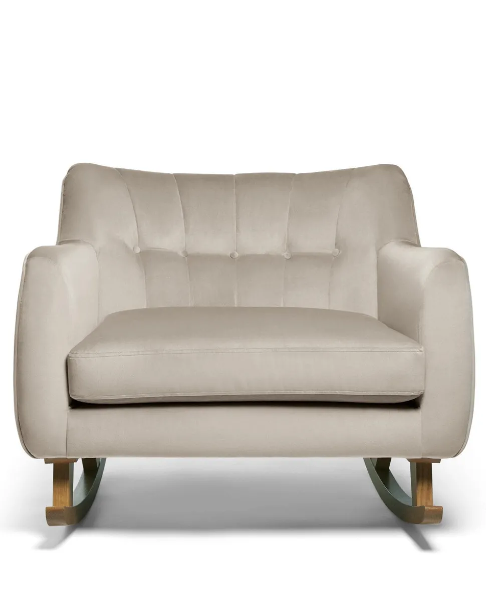 Hilston Cuddle Chair - Stone Velvet