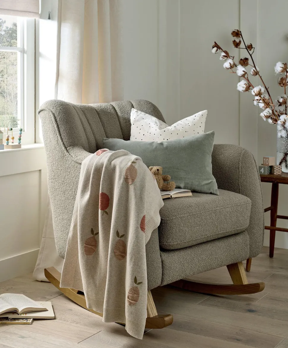 Hilston Nursing Chair & Footstool Set - Mink Boucle