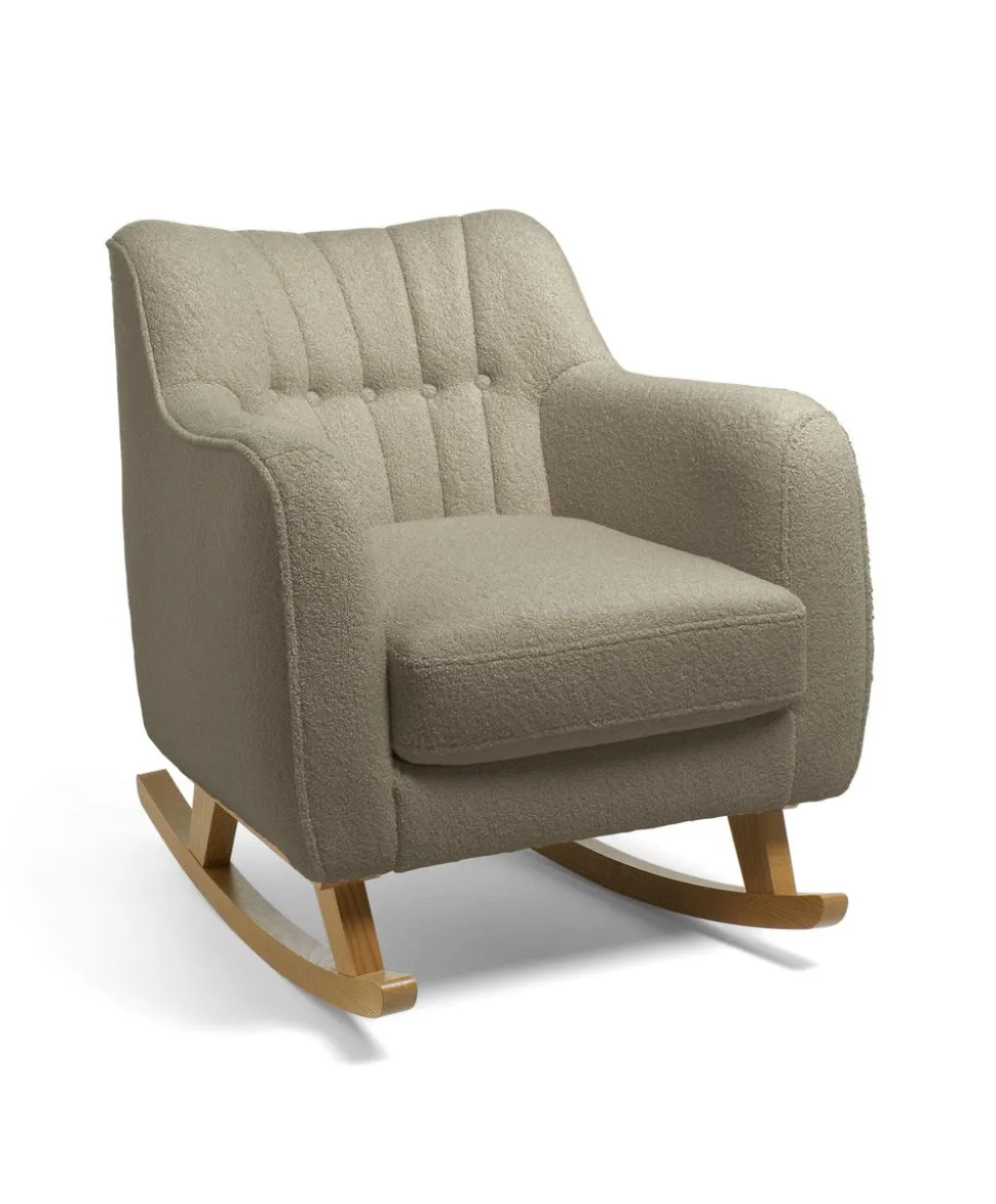 Hilston Nursing Chair & Footstool Set - Mink Boucle