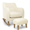 Hilston Nursing Chair & Footsool Set - Sandstone Textured Weave
