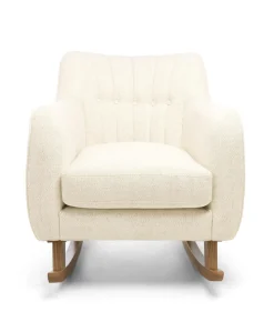 Hilston Nursing Chair & Footsool Set - Sandstone Textured Weave