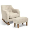 Hilston Nursing Chair & Footstool Set - Biscuit Teddy