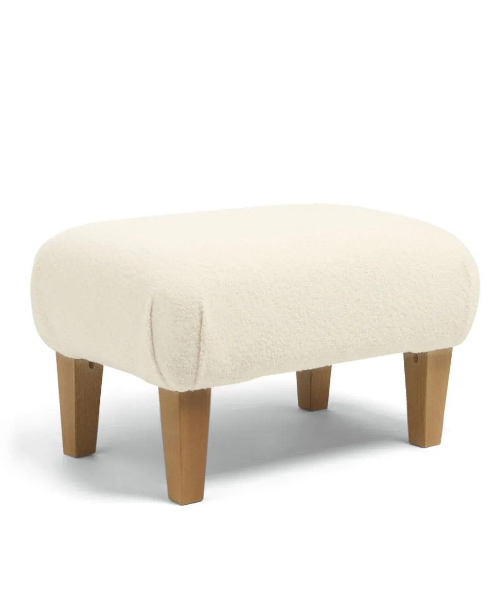 Hilston Nursing Chair & Footstool Set - Off White Boucle