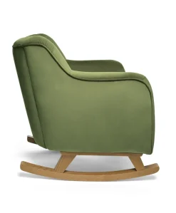 Hilston Nursing Chair & Footsool Set - Olive Velvet