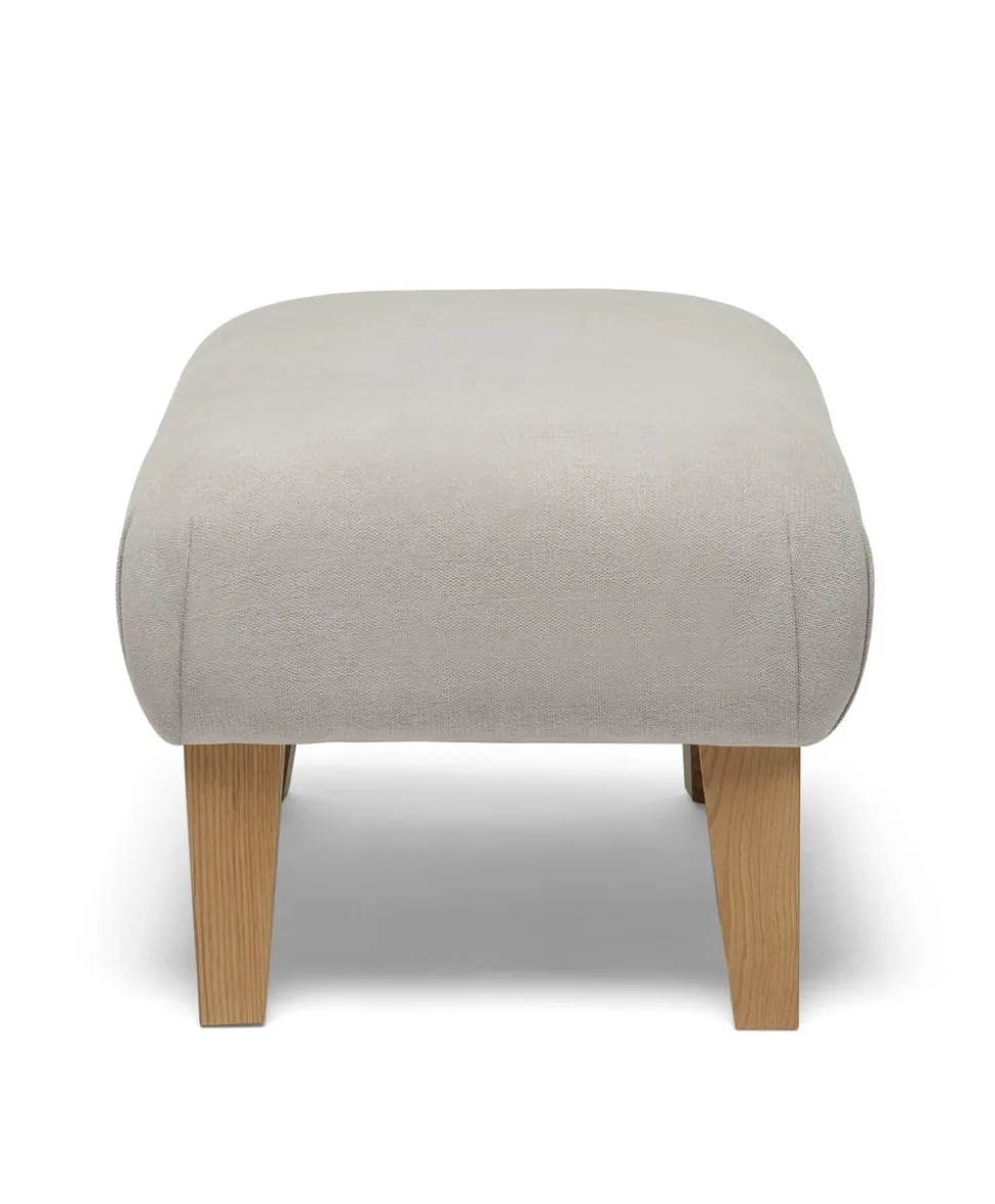 Hilston Nursing Chair & Footsool Set - Silver Woven
