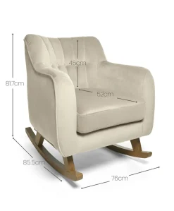 Hilston Nursing Chair - Latte Velvet