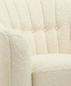Hilston Nursing Chair - Oyster Chenille Boucle