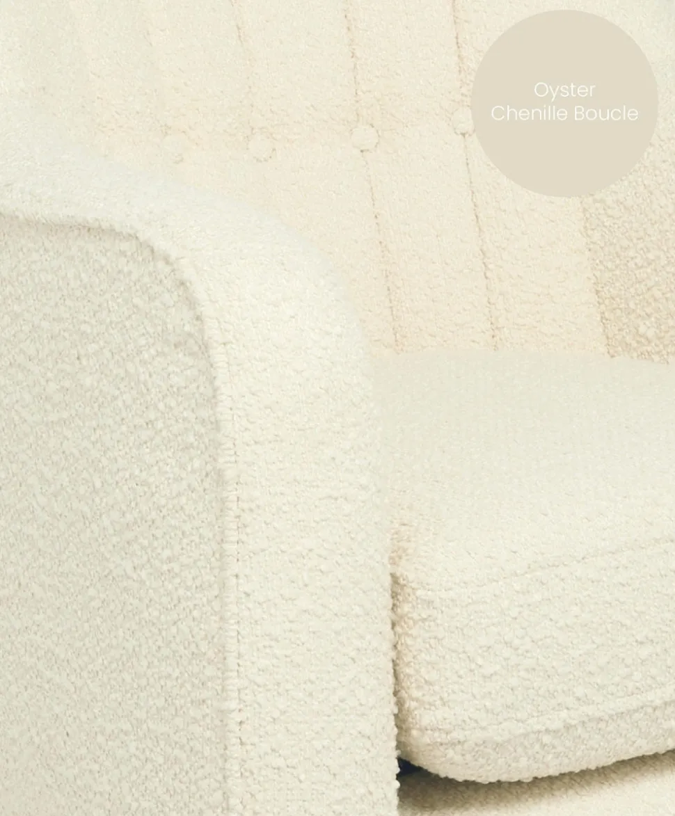 Hilston Nursing Chair - Oyster Chenille Boucle