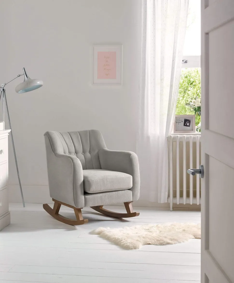 Hilston Nursing Chair - Silver Woven