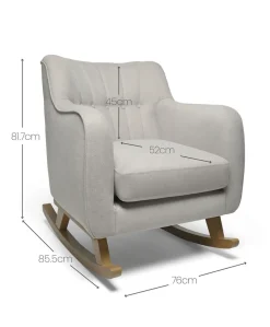 Hilston Nursing Chair - Silver Woven