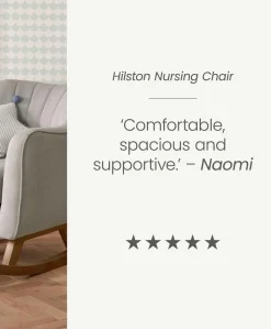 Hilston Nursing Chair - Silver Woven