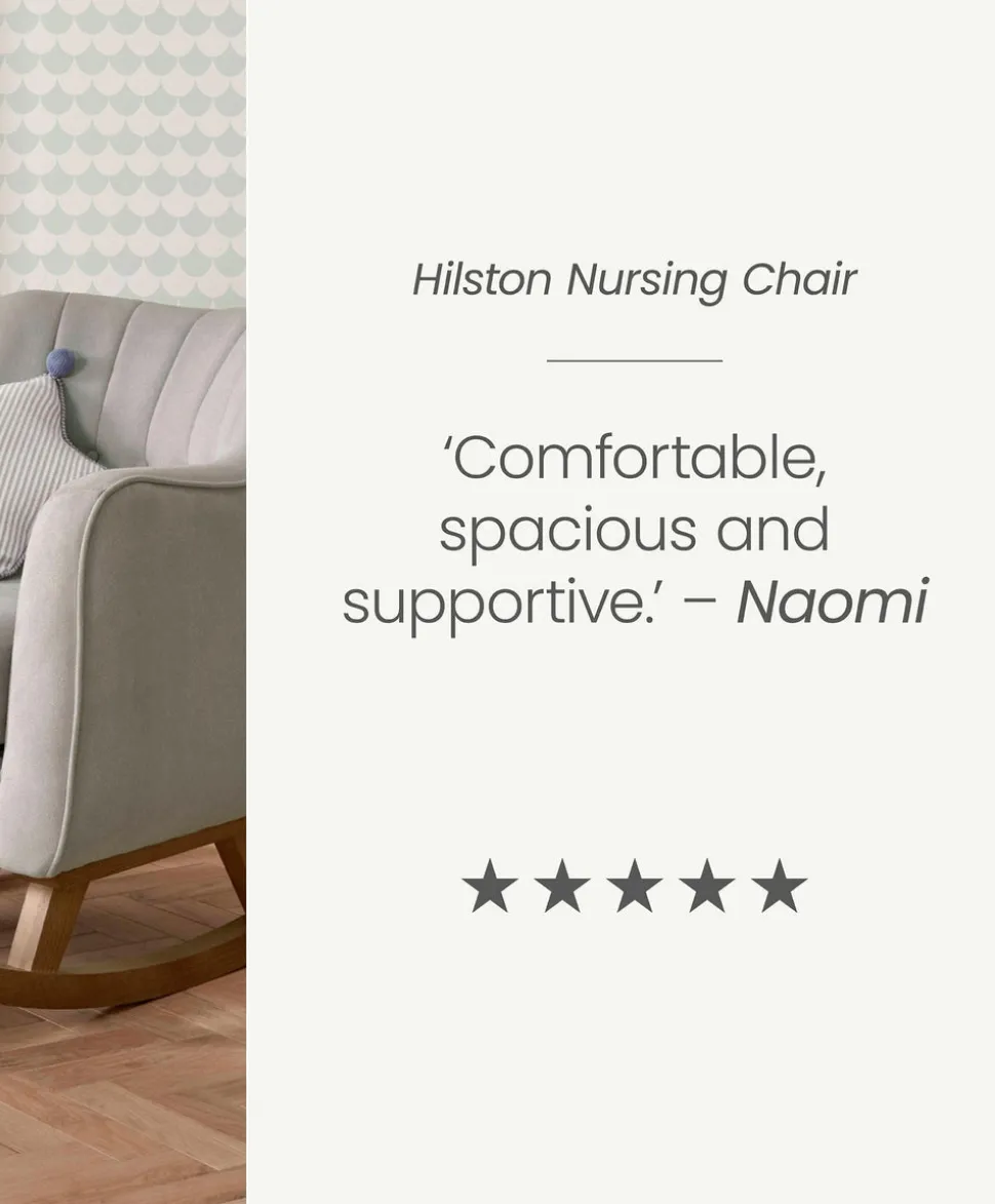 Hilston Nursing Chair - Silver Woven