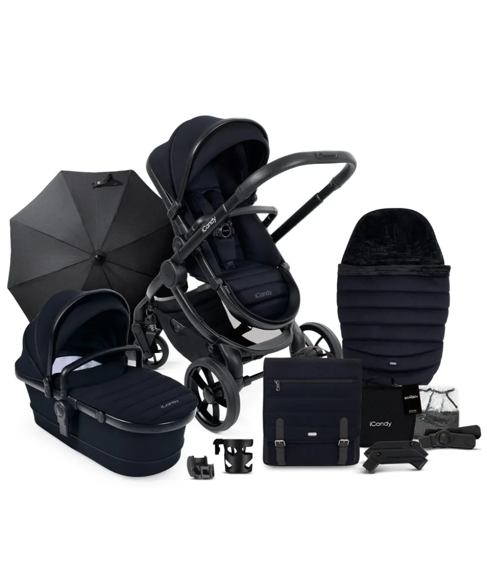 iCandy Peach 7 Complete Pushchair Bundle - Black