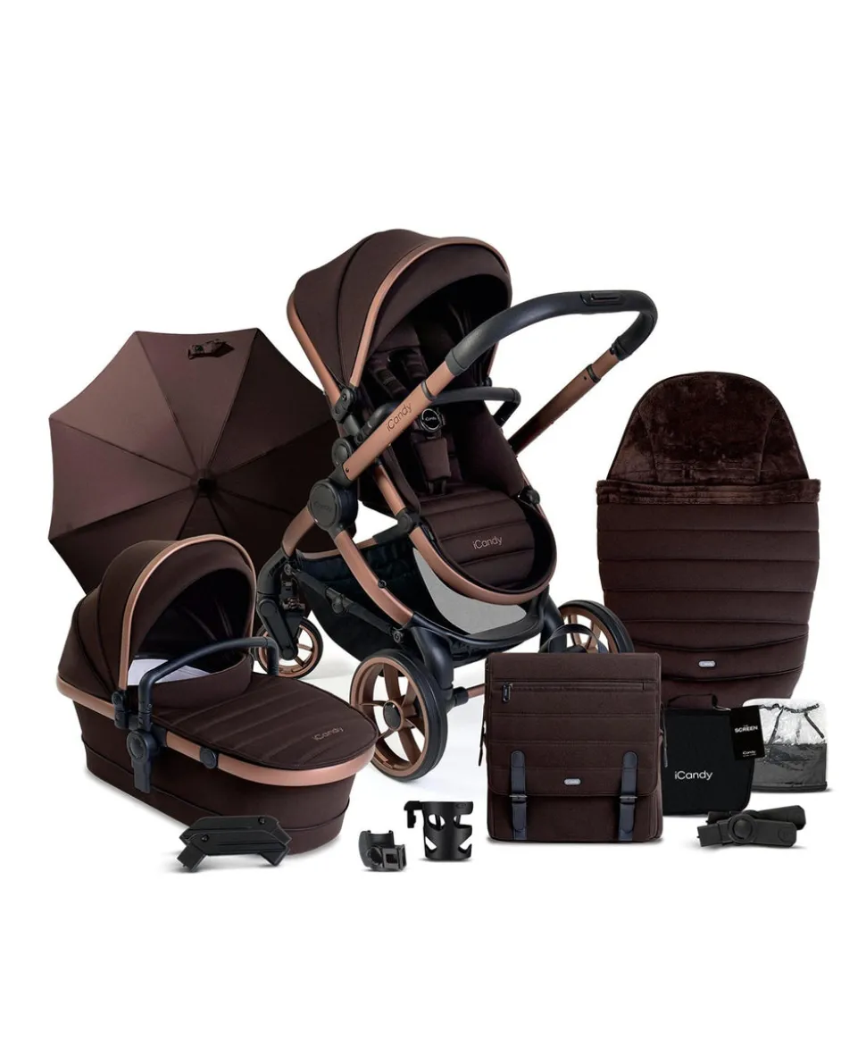 iCandy Peach 7 Complete Pushchair Bundle with iCandy Cocoon Car Seat - Pecan