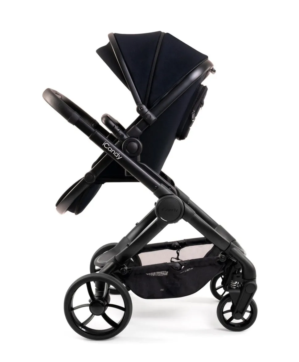 iCandy Peach 7 Complete Pushchair Bundle with Cloud T Car Seat & Base - Black