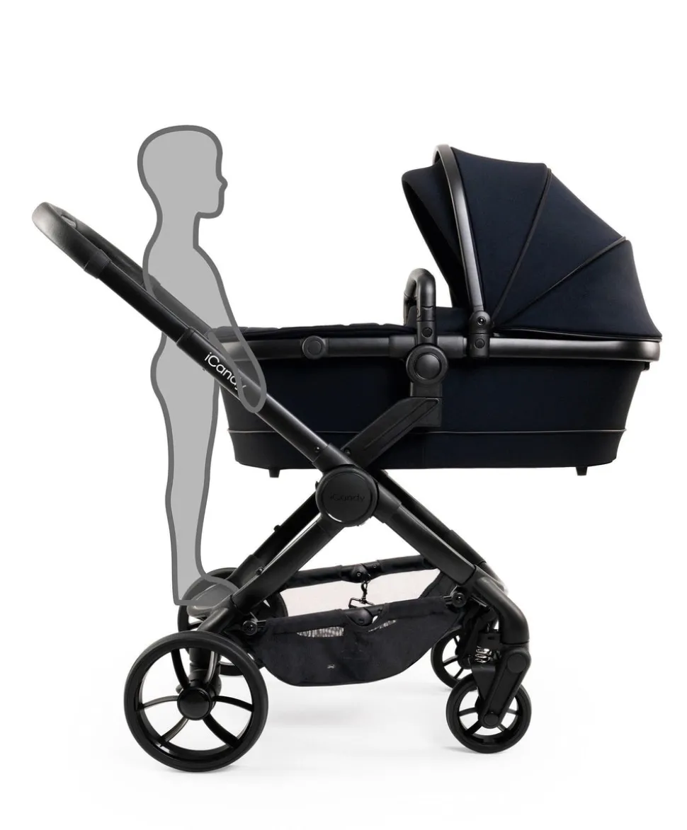 iCandy Peach 7 Complete Pushchair Bundle with Cloud T Car Seat & Base - Black