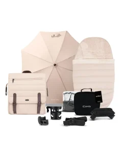 iCandy Peach 7 Complete Pushchair Bundle with Cocoon Car Seat - Biscotti/Black