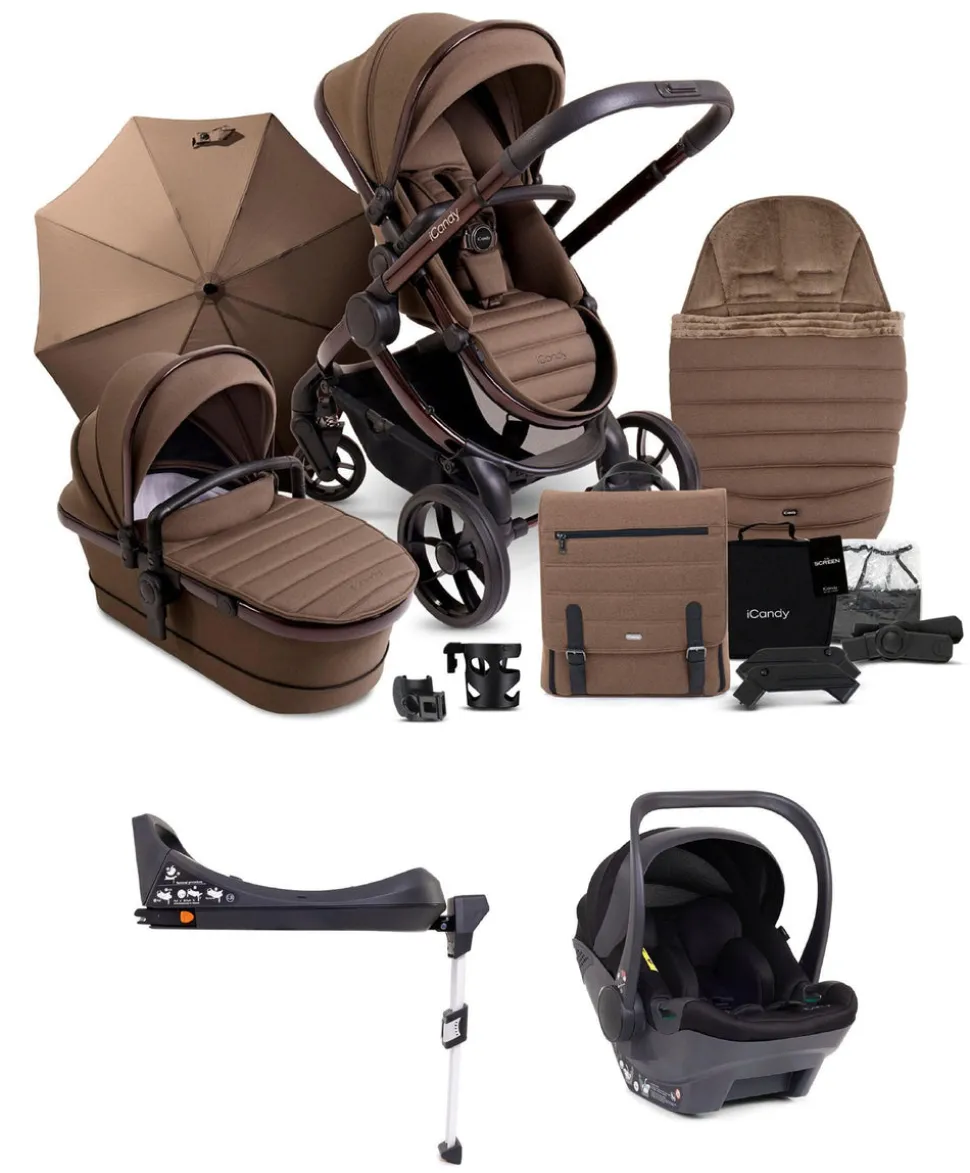 iCandy Peach 7 Complete Pushchair Bundle with Cocoon Car Seat - Coco/Black
