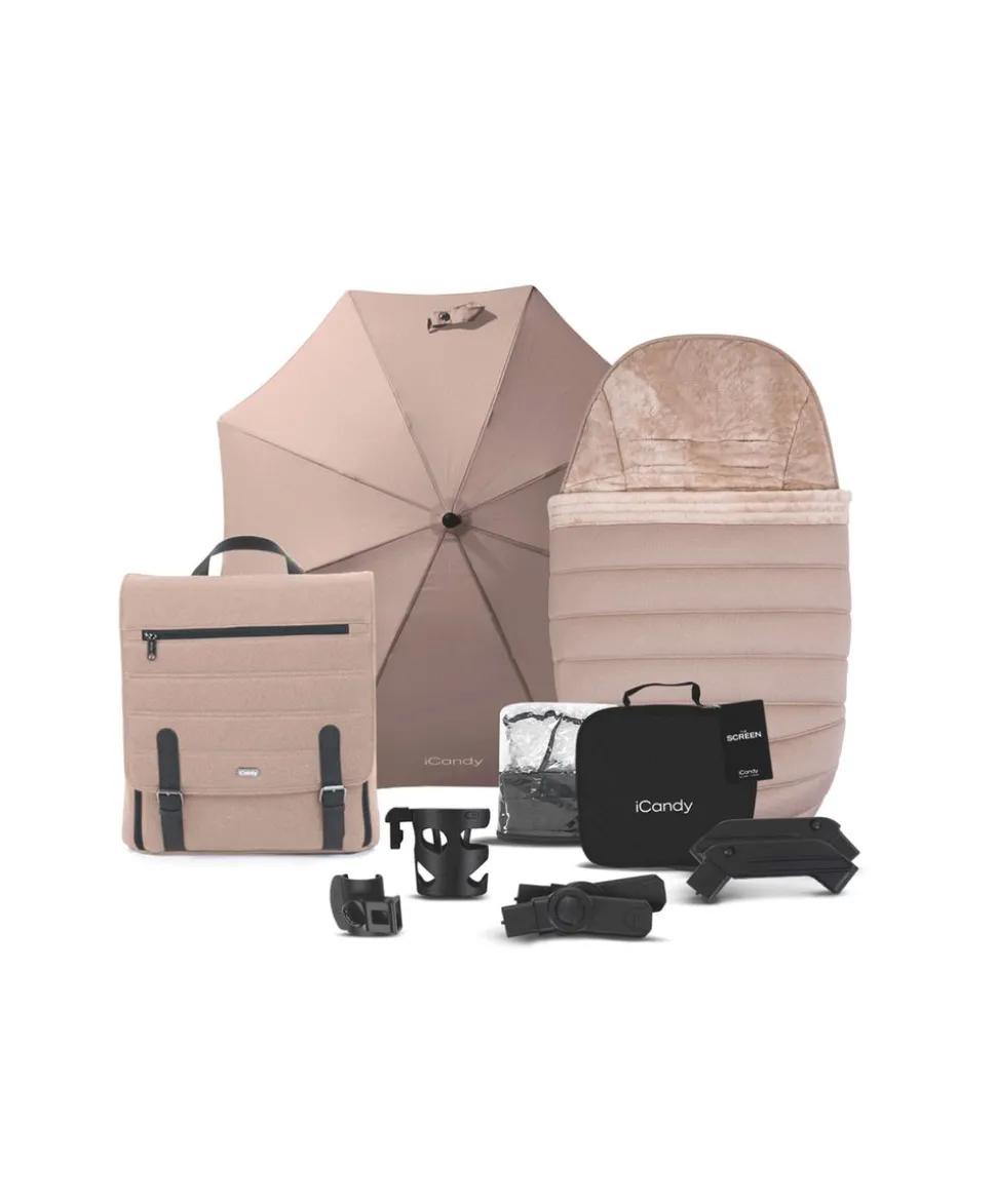 iCandy Peach 7 Complete Pushchair Bundle with Cocoon Car Seat - Cookie/Black
