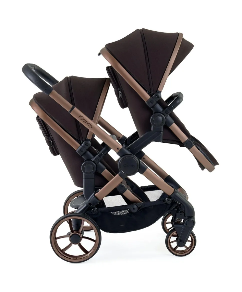 iCandy Peach 7 Double Pushchair Bundle – Pecan