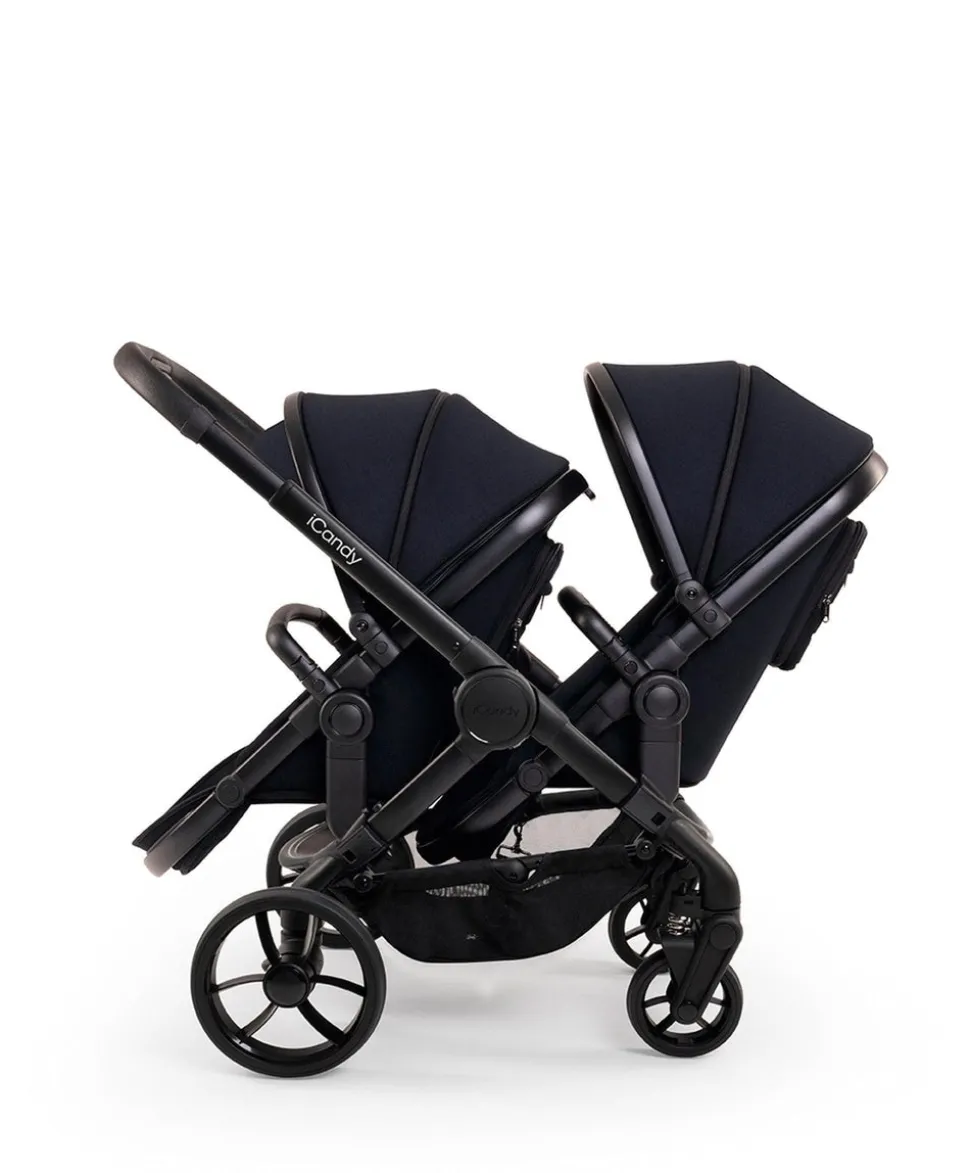 iCandy Peach 7 Double Pushchair Bundle - Black