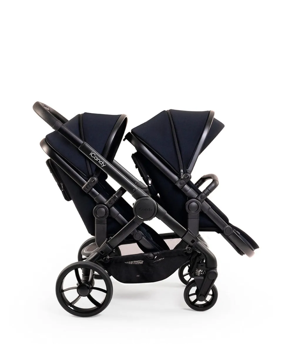 iCandy Peach 7 Double Pushchair Bundle - Black