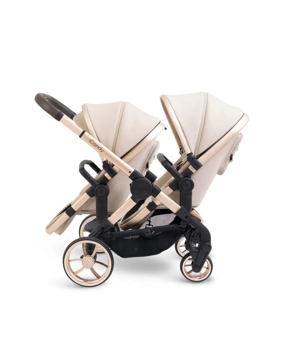 iCandy Peach 7 Double Pushchair Bundle - Biscotti