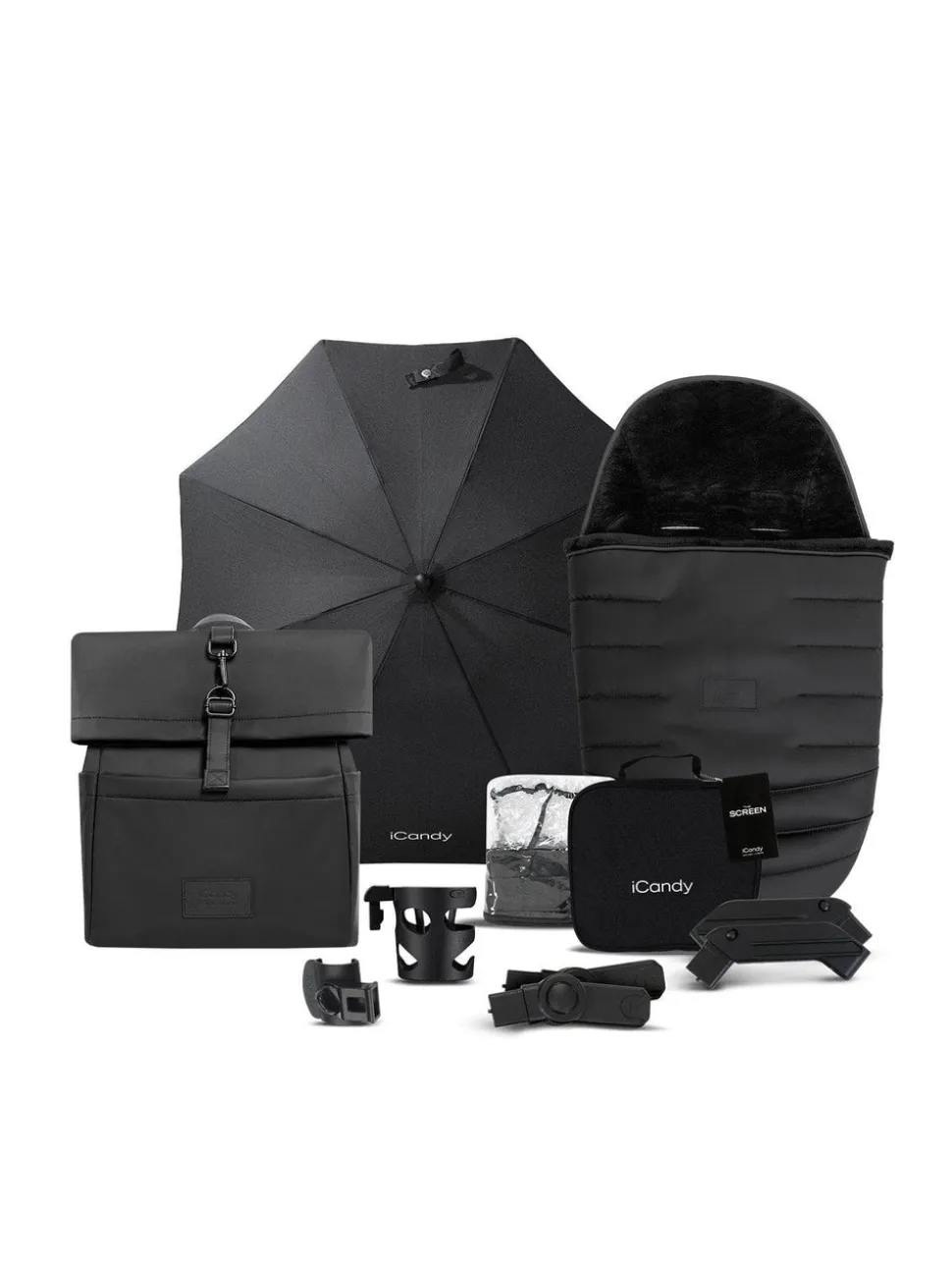 iCandy Peach 7 STUDIO Complete Bundle and Cocoon Car Seat & Base - Black