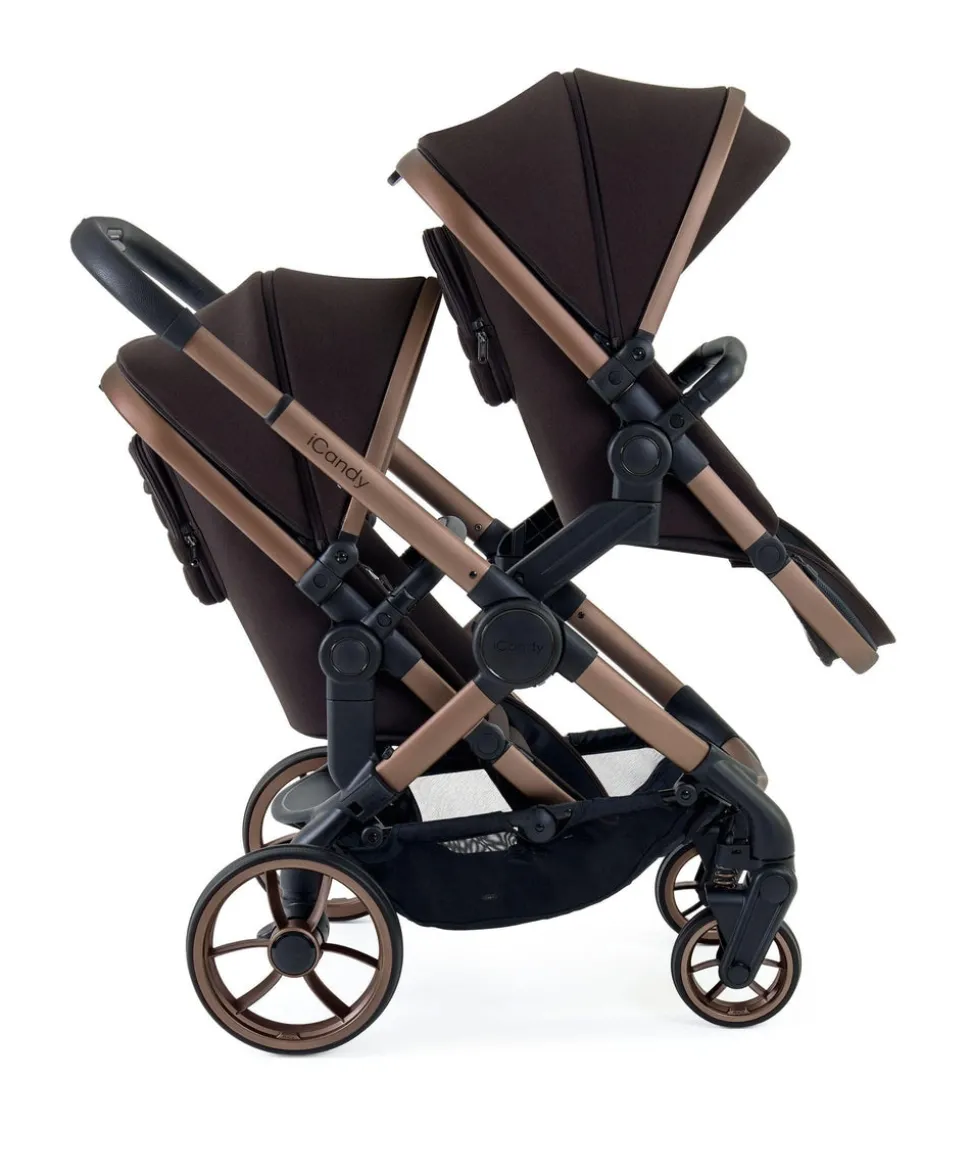 iCandy Peach 7 Twin Pushchair Bundle - Pecan