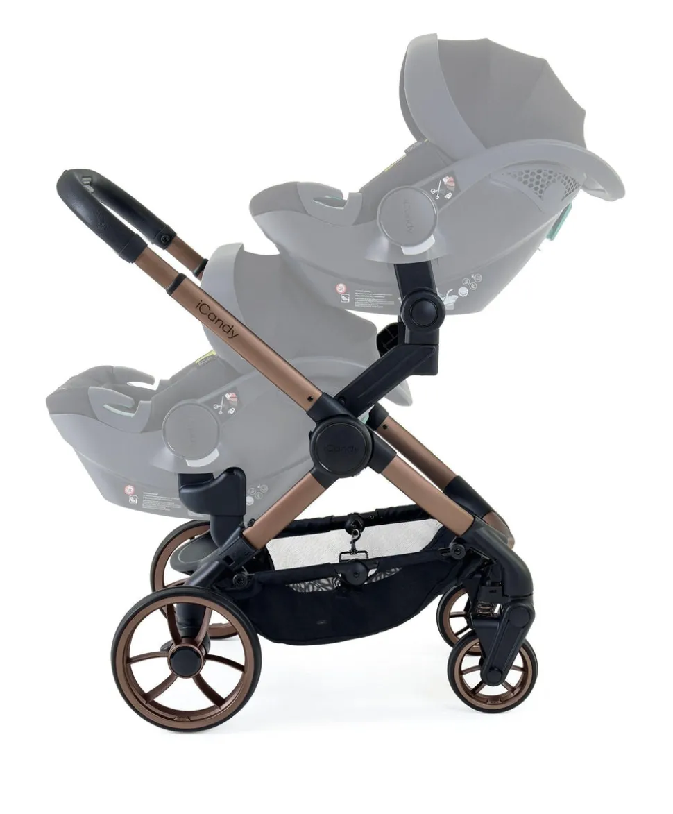 iCandy Peach 7 Twin Pushchair Bundle - Pecan
