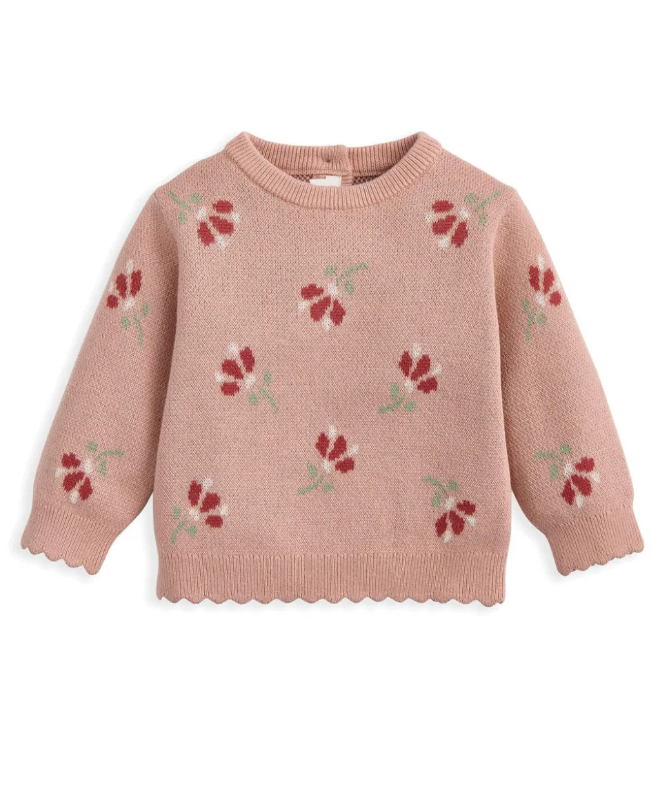 Jacquard Floral Knit Set (2 Pieces)