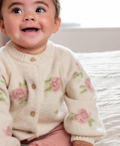Jacquard Knit Cardigan & Leggings Set (2 Pieces) - Pink