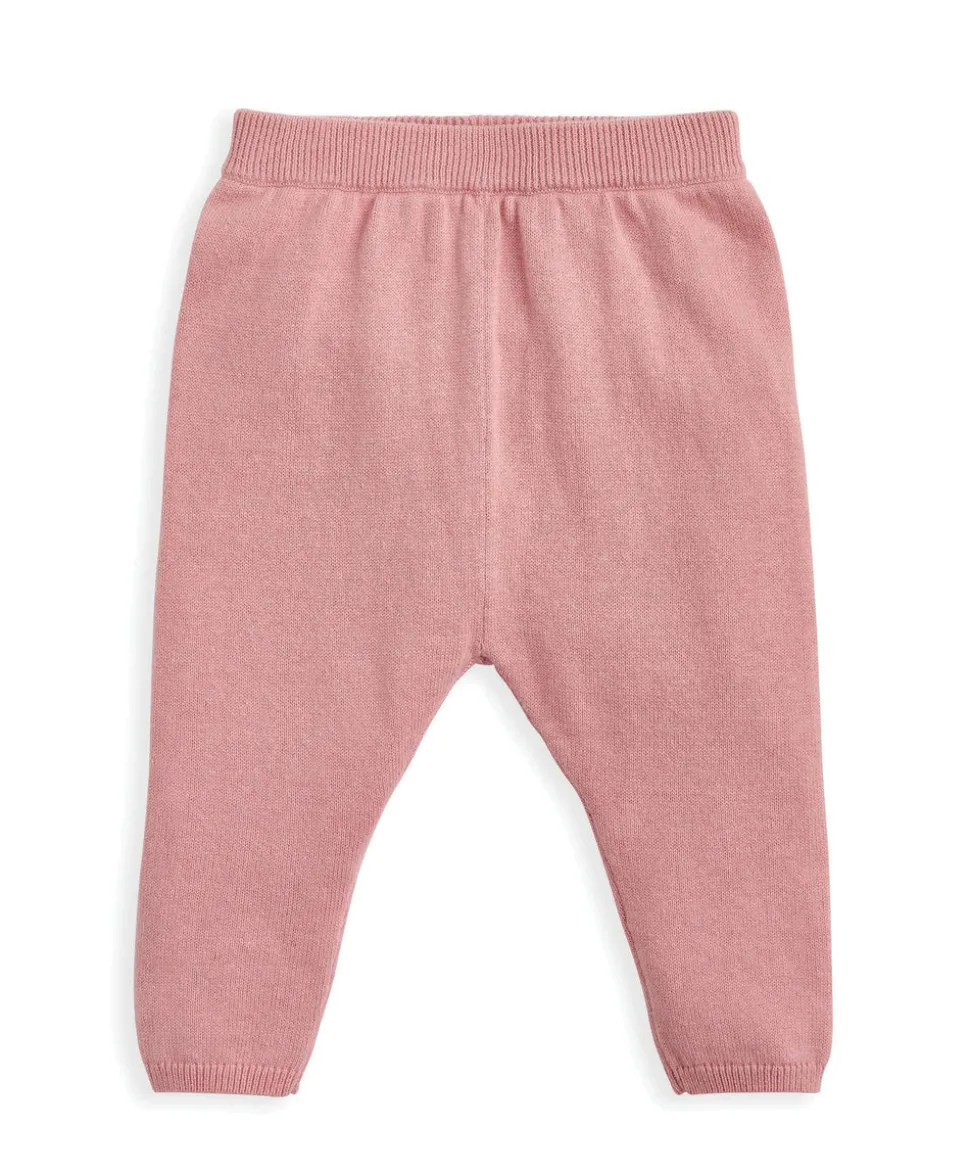 Jacquard Knit Cardigan & Leggings Set (2 Pieces) - Pink