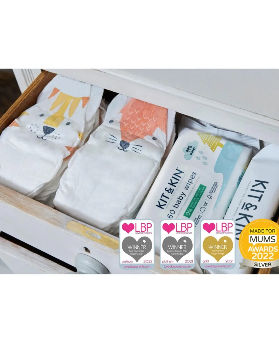 Kit & Kin Hypoallergenic Eco Nappies - Size 2