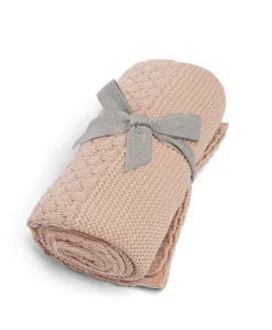 Knitted Blanket - Welcome to the World Seedling - Pink