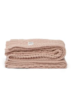 Knitted Blanket - Welcome to the World Seedling - Pink