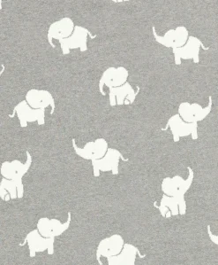 Knitted Blanket - Welcome to the World Elephant - Grey