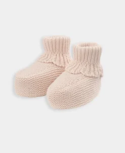 Knitted Booties - Pink