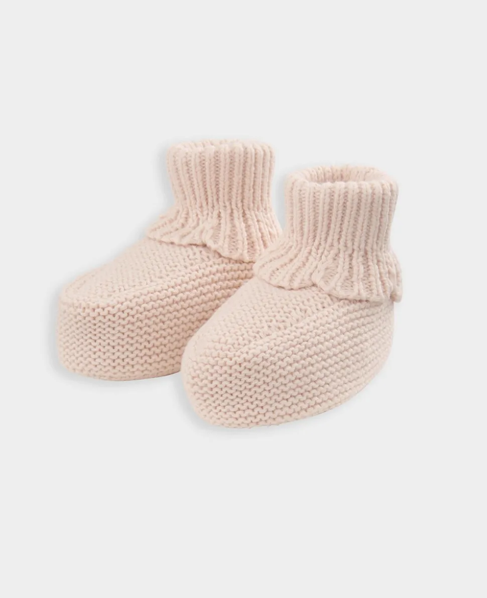 Knitted Booties - Pink