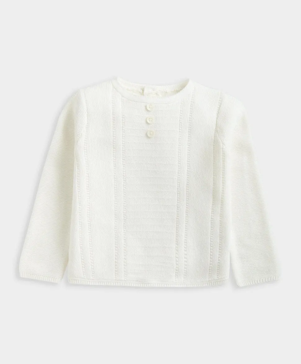 Knitted Cardigan & Leggings (2 Piece) - White