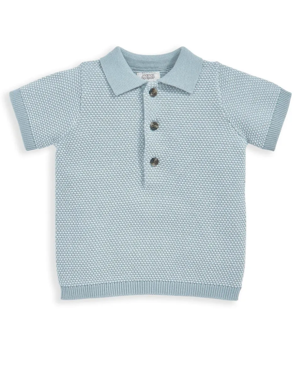 Knitted Polo and Short Outfit Set