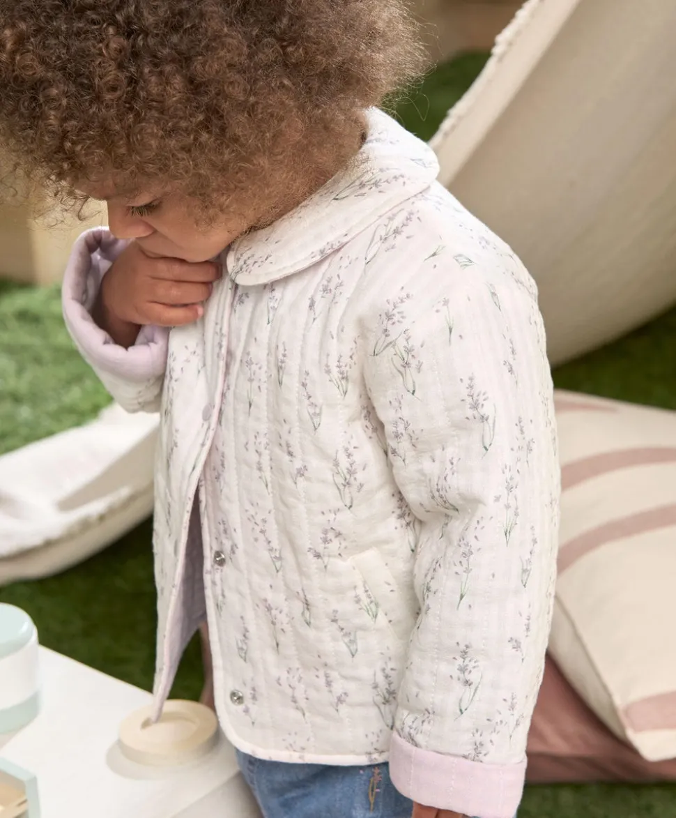 Lavender Print Quilted Jacket