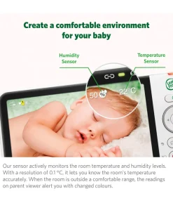 LeapFrog LF815HD 5' Smart Video Baby Monitor with Colour Night Vision - White