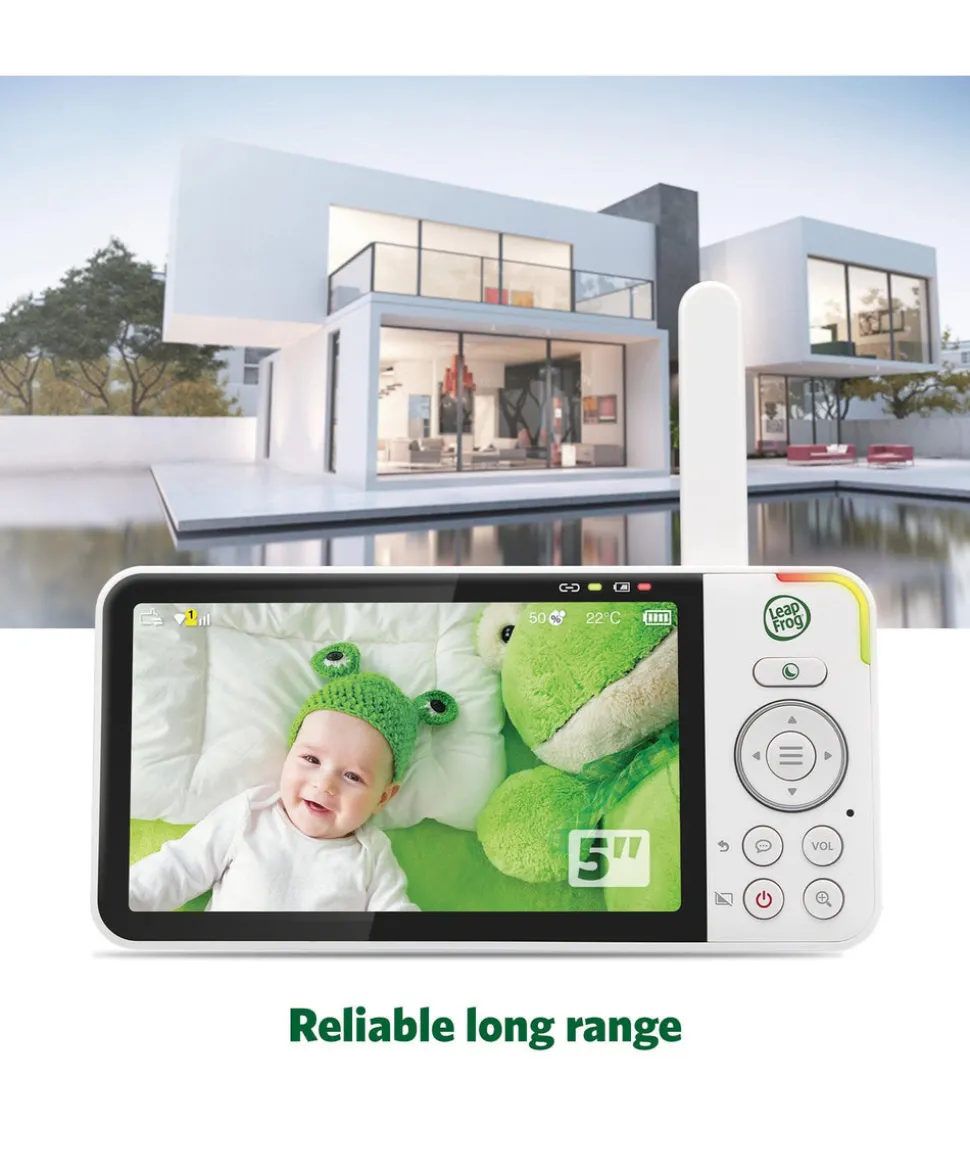 LeapFrog LF815HD 5' Smart Video Baby Monitor with Colour Night Vision - White