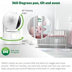 LeapFrog LF920HD 7' Video Baby Monitor with Colour Night Vision - White