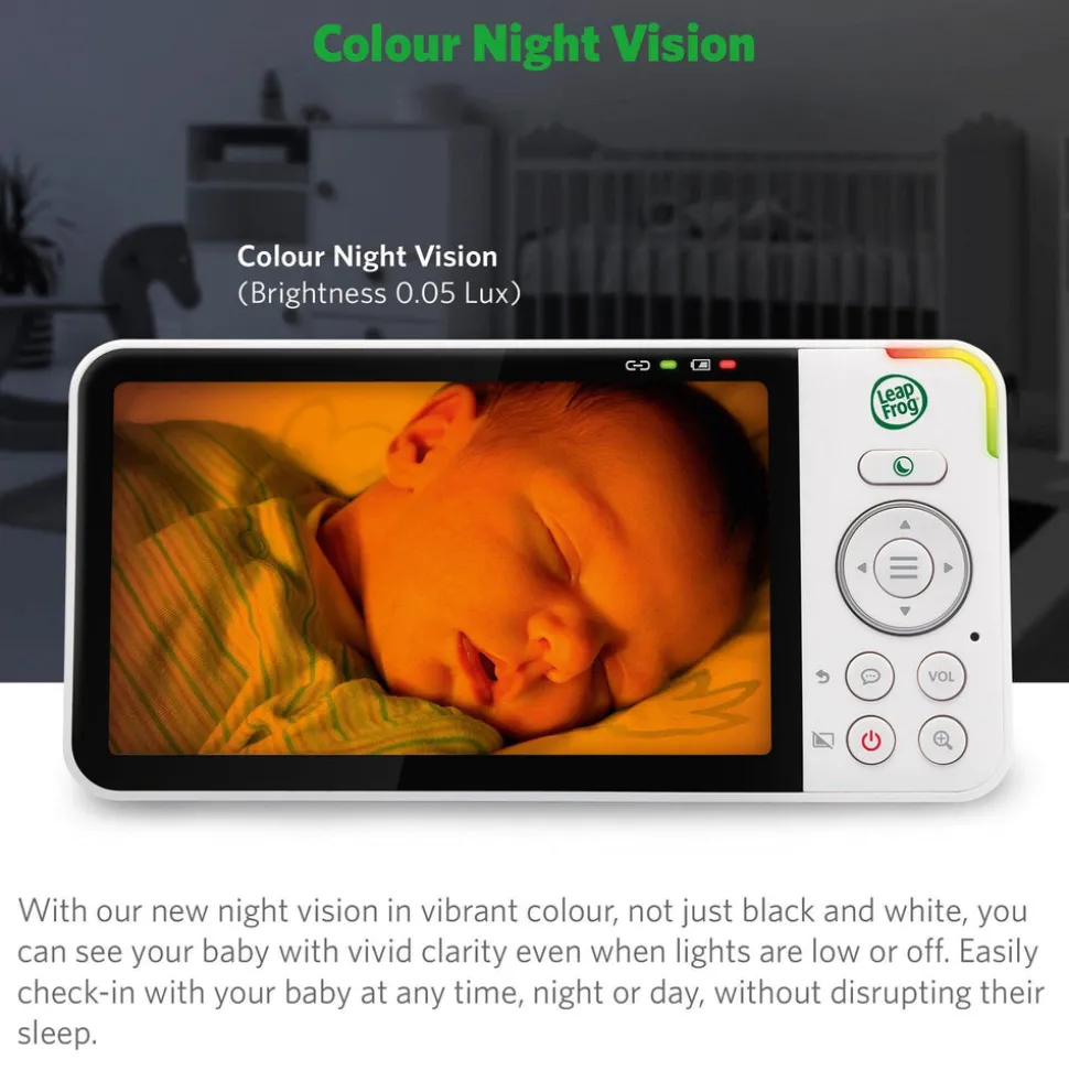 LeapFrog LF915HD 5" Video Baby Monitor with Colour Night Vision - White
