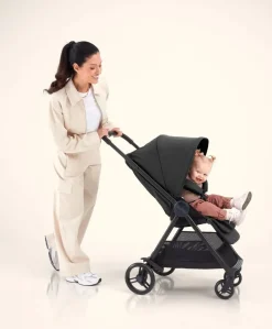 Libro Stroller Bundle with Quilted Memory Foam Liner (2 Piece)– Liquorice/Graphite