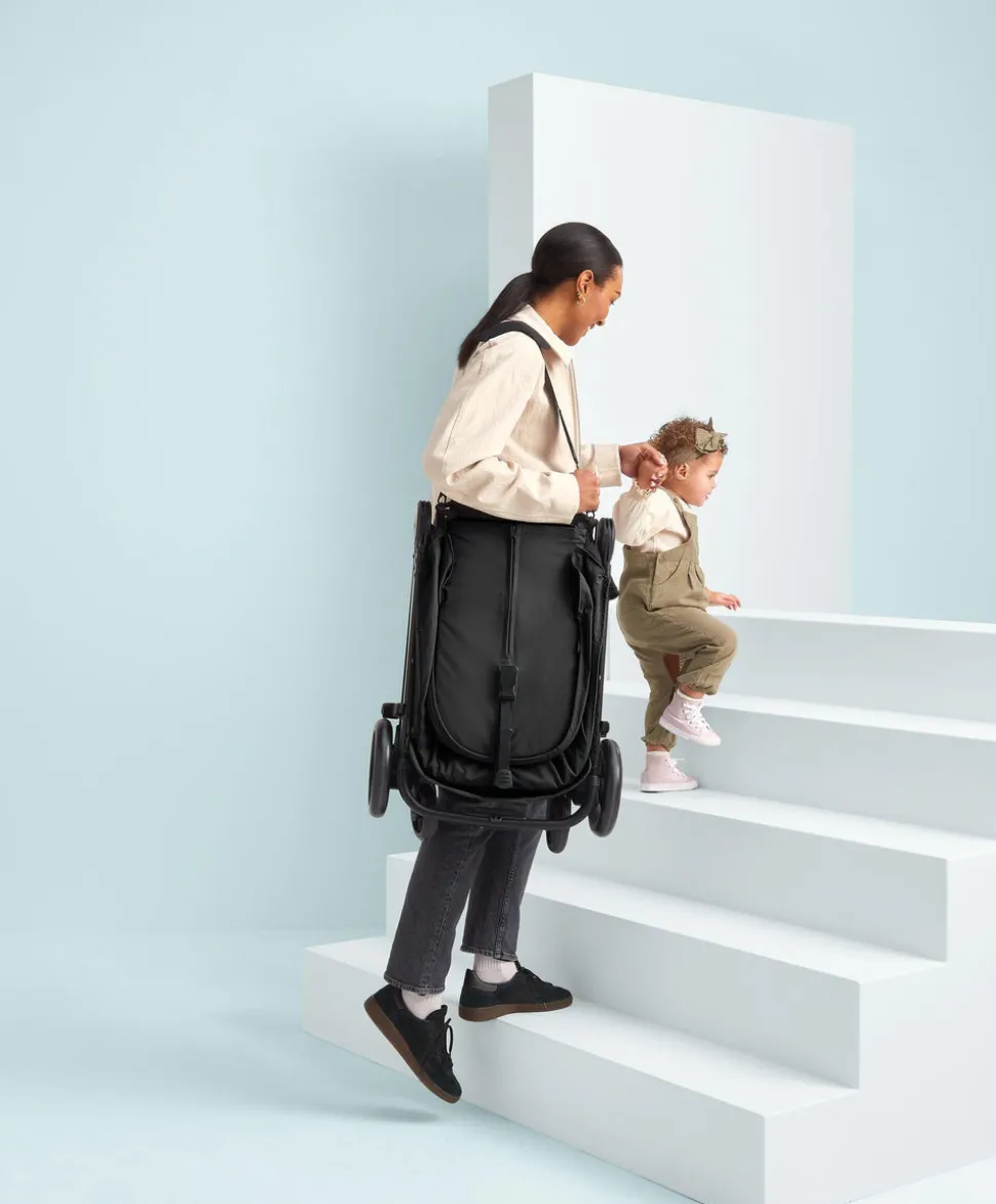 Libro Stroller Bundle with Quilted Memory Foam Liner (2 Piece)– Liquorice/Graphite